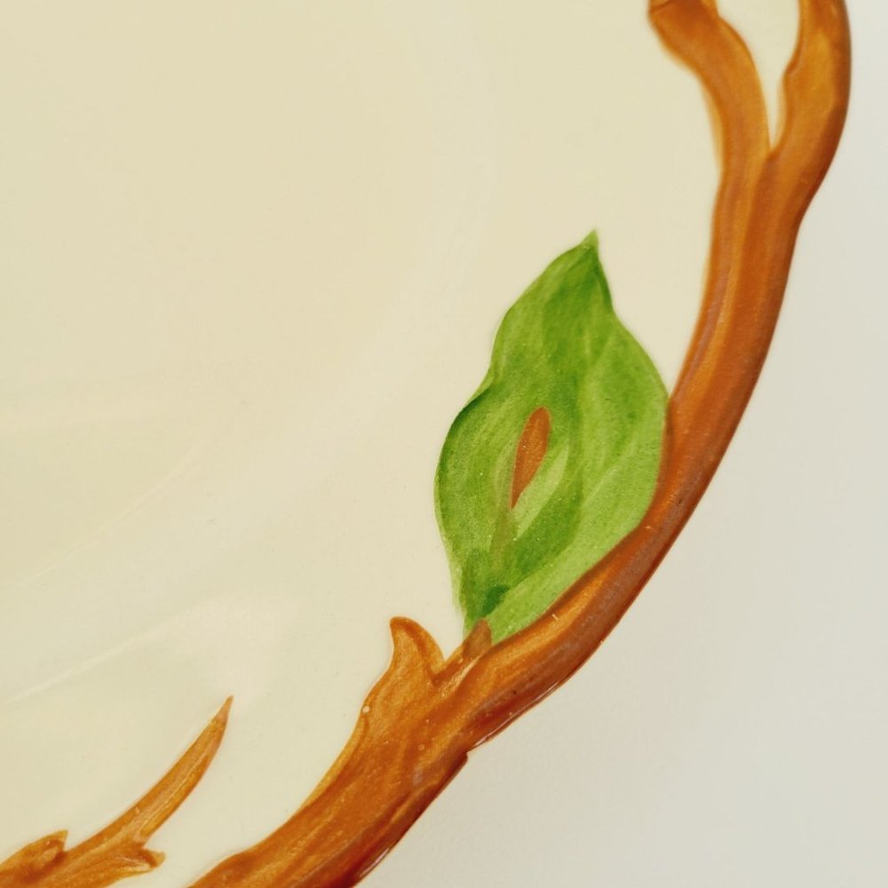 Vintage Franciscan Apple 14" Oval Platter, USA c.1953-58, Hand Painted Embossed - Picture 5 of 10